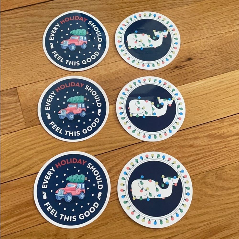 Vineyard Vines Holiday stickers